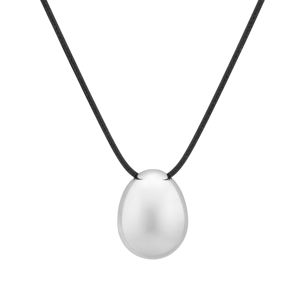 Bean Necklace | Rhodium-Plated