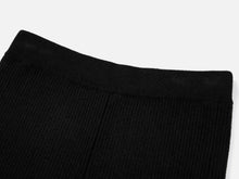 Straight-leg Knitted Skirt | Black
