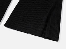 Straight-leg Knitted Skirt | Black