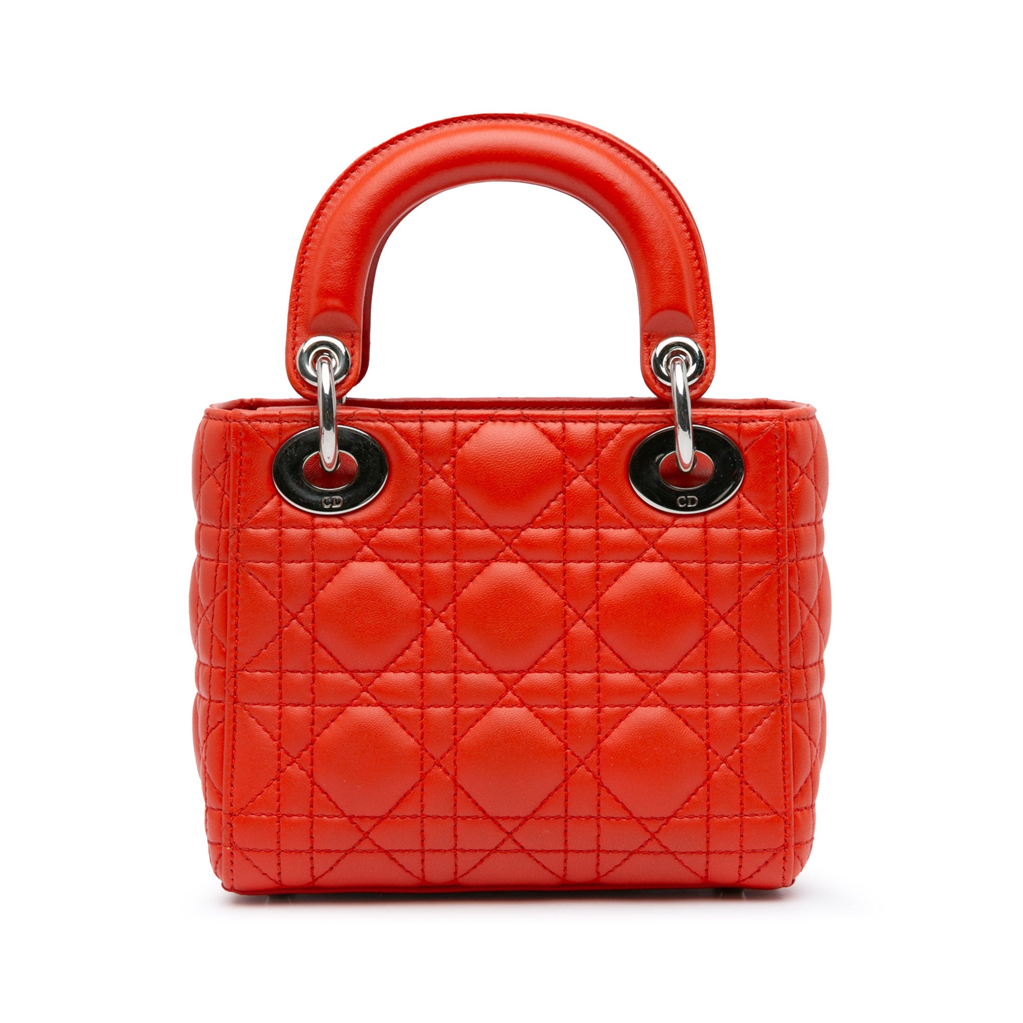 Dior | Pre-Owned Mini Lambskin Cannage Lady | Red
