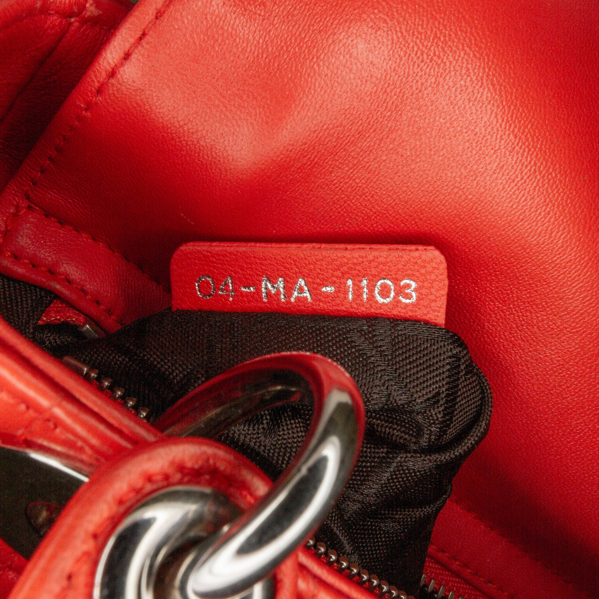 Dior | Pre-Owned Mini Lambskin Cannage Lady | Red