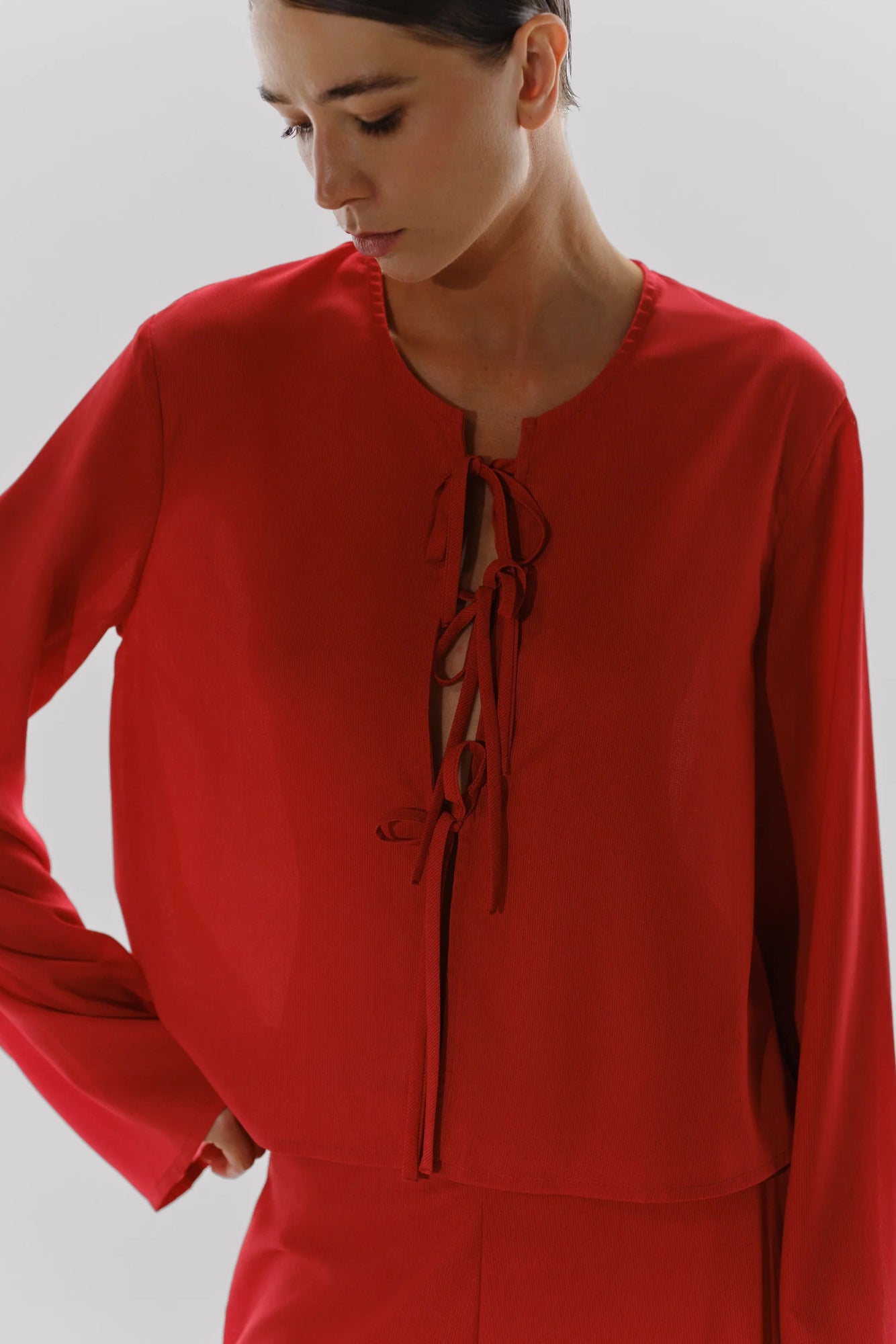 Parma Blouse | Fire Red