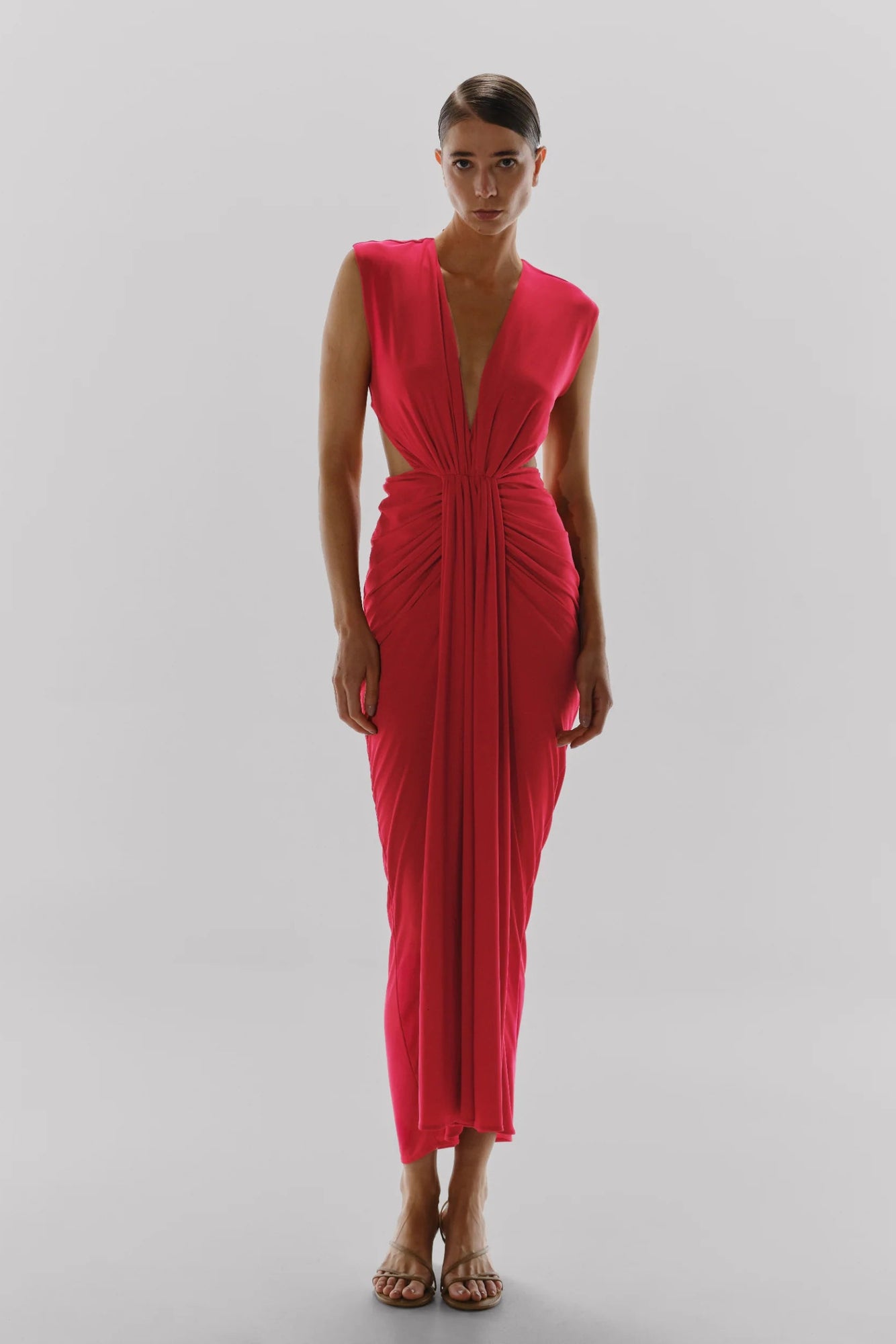 Nia Maxi Dress | Orange Red