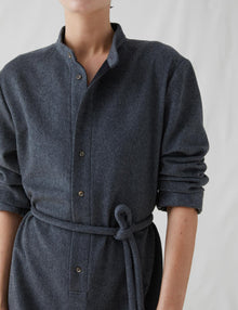 Womens | The Cashmere Tube Belt | Charcoal