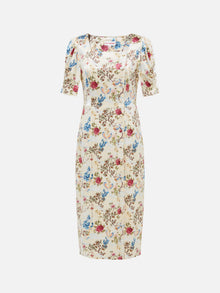Floral Dress | Beige