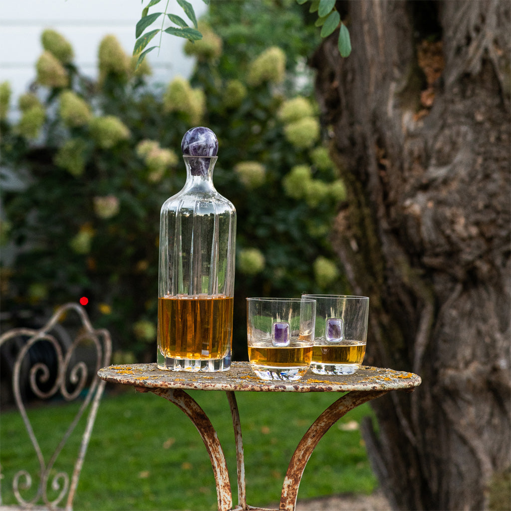 Elevo Liquor Decanter | Amethyst | Lead-Free Crystal