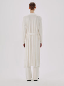 Another Tomorrow Elongated Robe in Vanilla – Jersey Women's Top