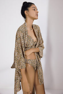 Cottage Blooms Silk Bralette | Multi Bloom