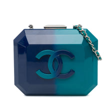 Chanel | Pre-Owned CC Ombre Acrylic Clutch on Chain | Blue