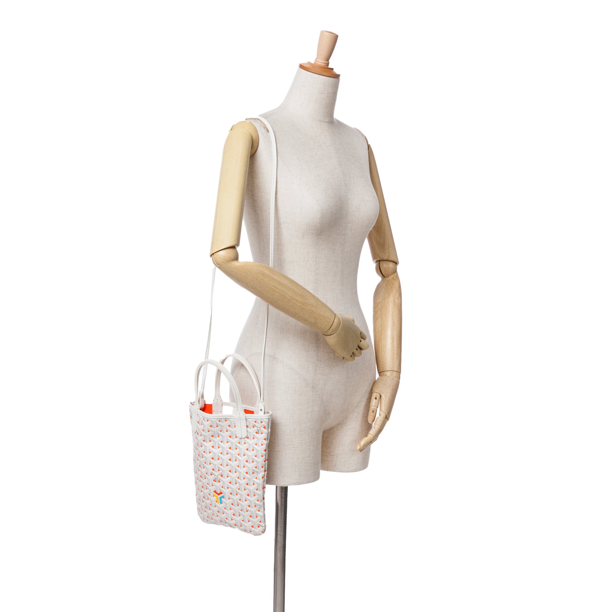 Goyard | Pre-Owned Goyardine Poitiers Claire Voie | White/Orange