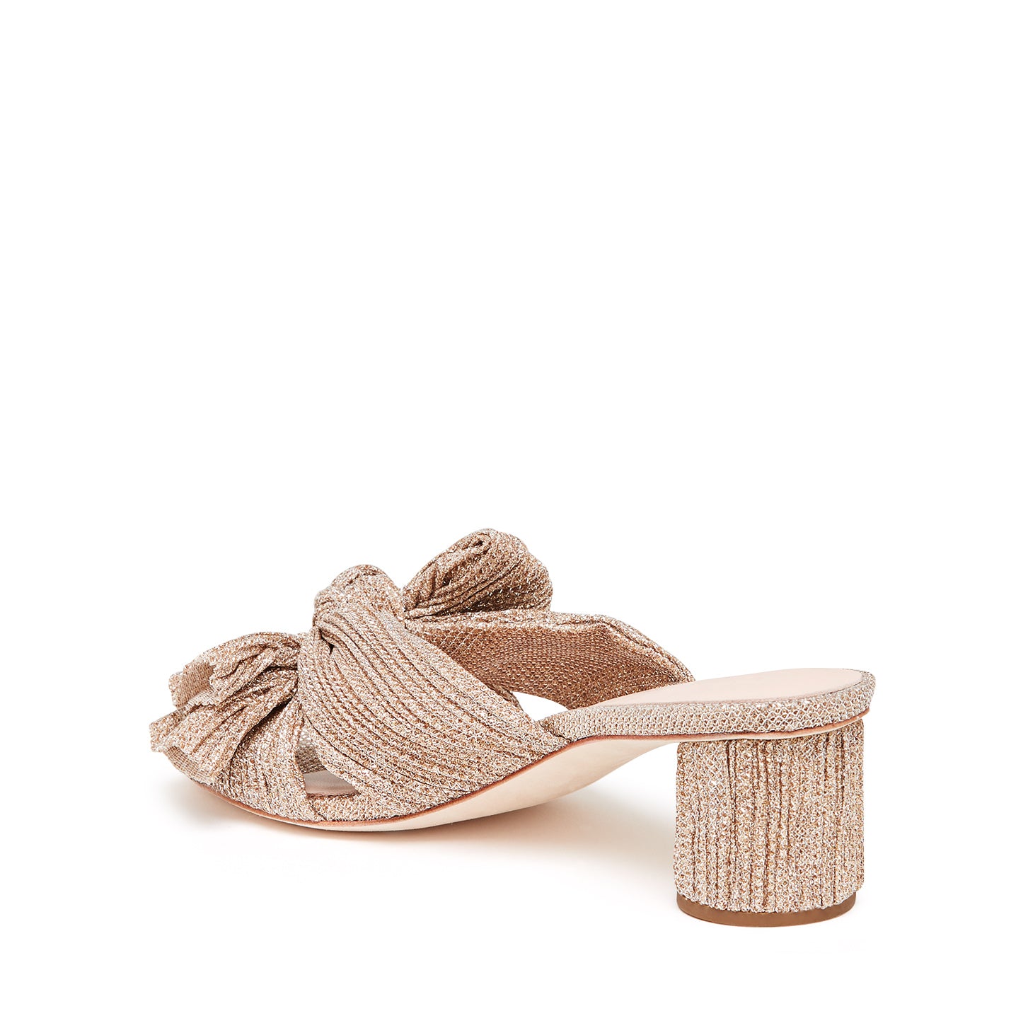 Emilia Pleated Knot Mule | Platinum Rose