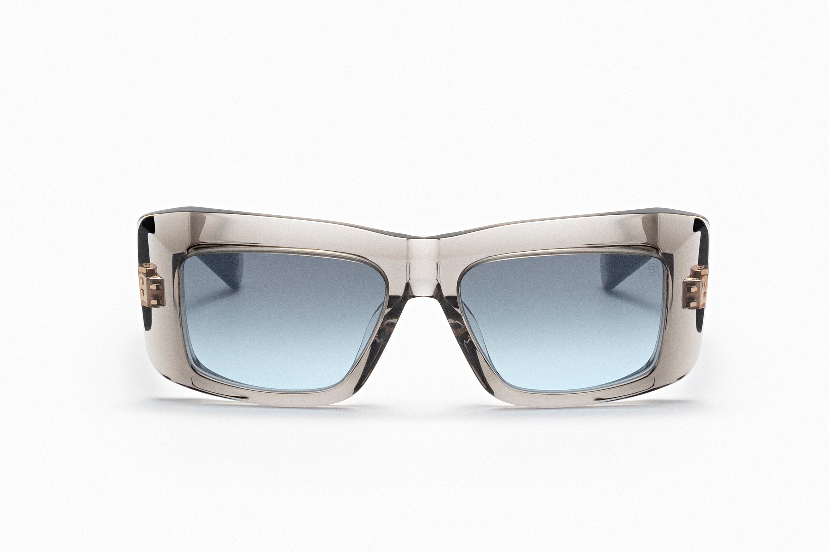 Unisex | Envie Sunglass | Crystal Grey - White Gold | Dark Grey Gradient w/ Black Mirror