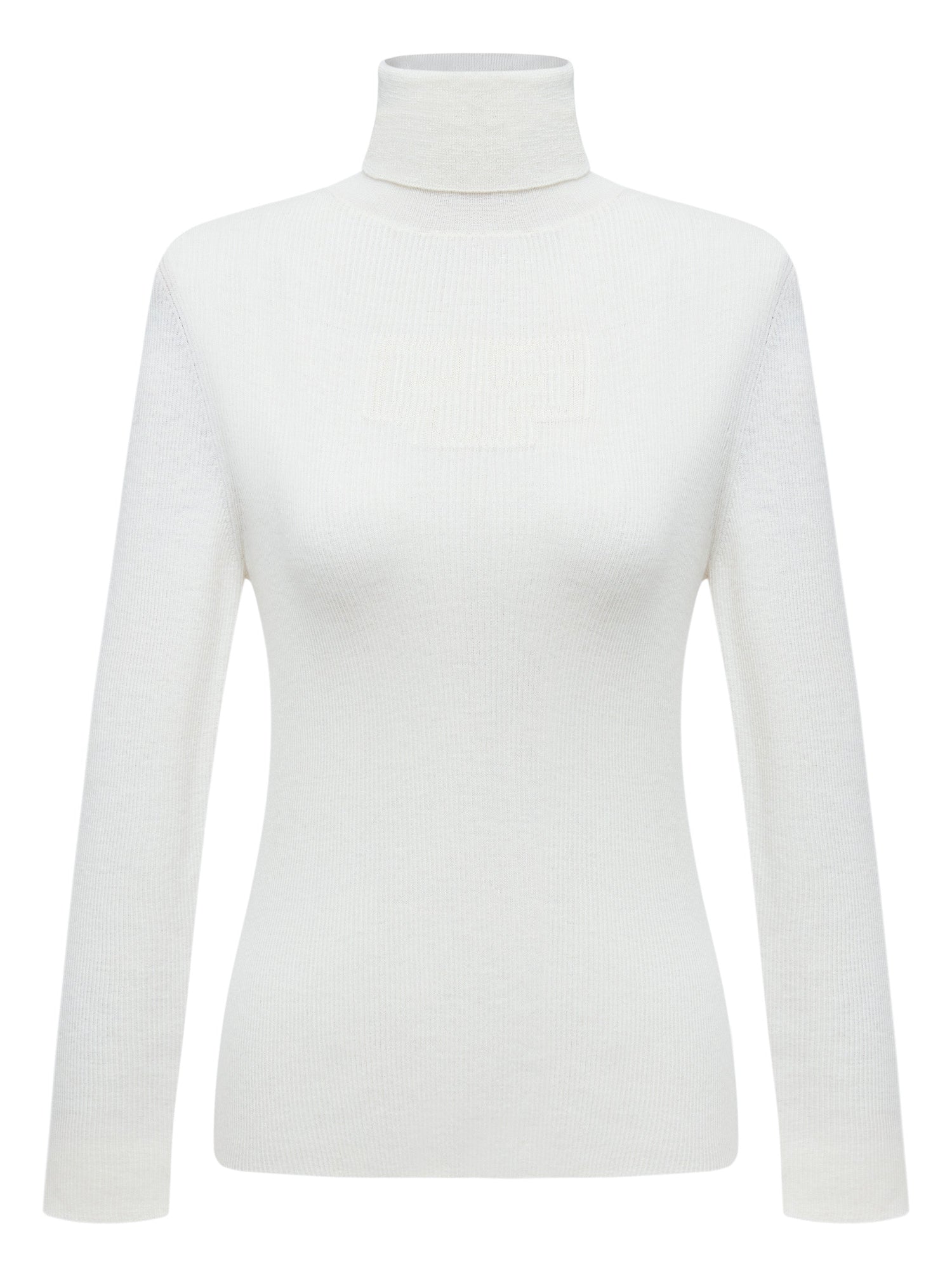 Cashmere Seamless Base Layer Top | White
