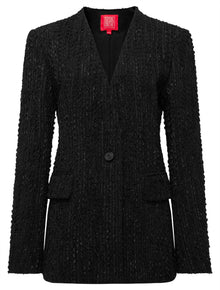 Tweed-Style Jacket | Black