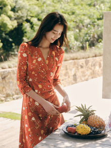Silk Dress | Orange