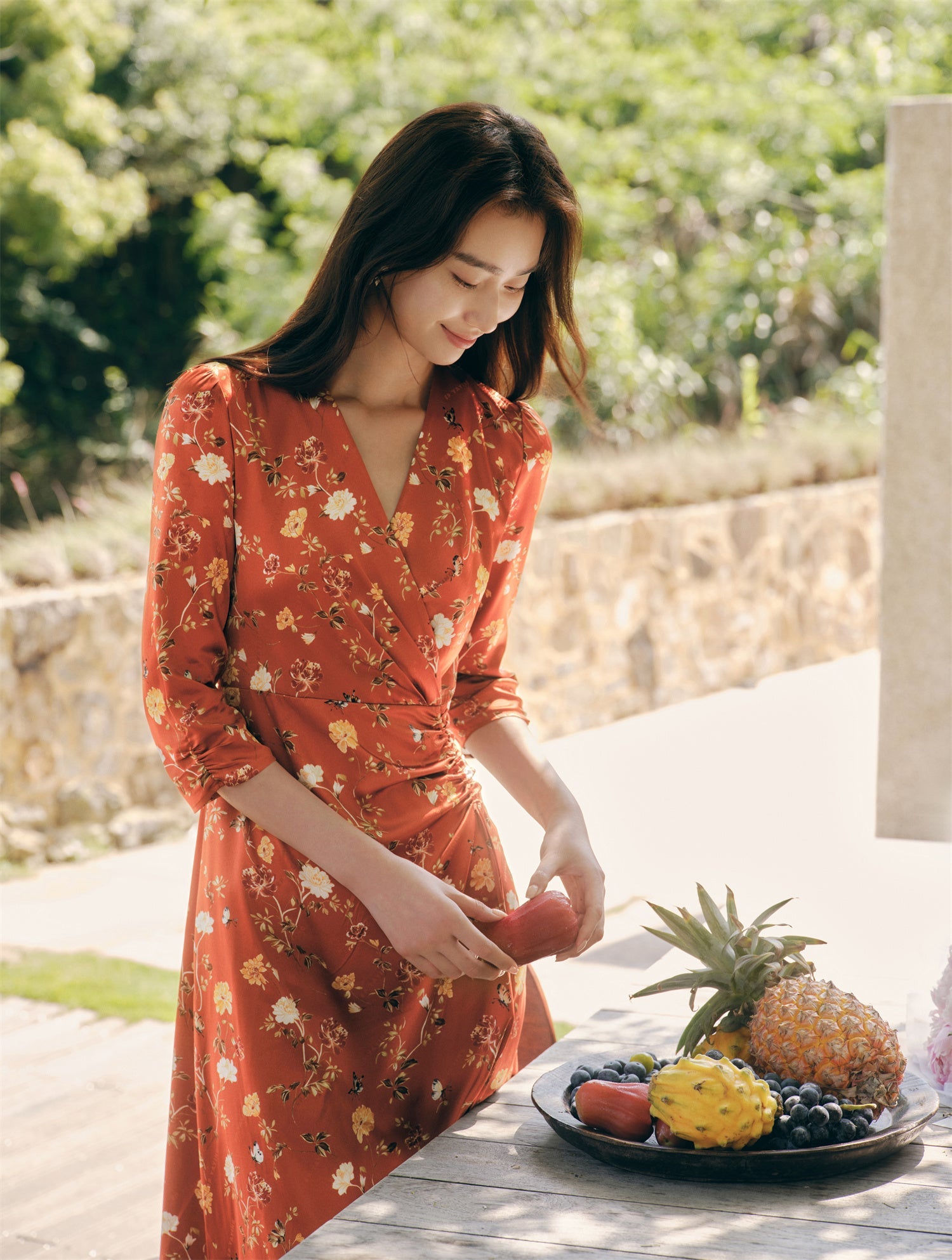 Silk Dress | Orange