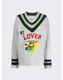 ERL | Men | Hurt Lover Varsity Knit | Grey