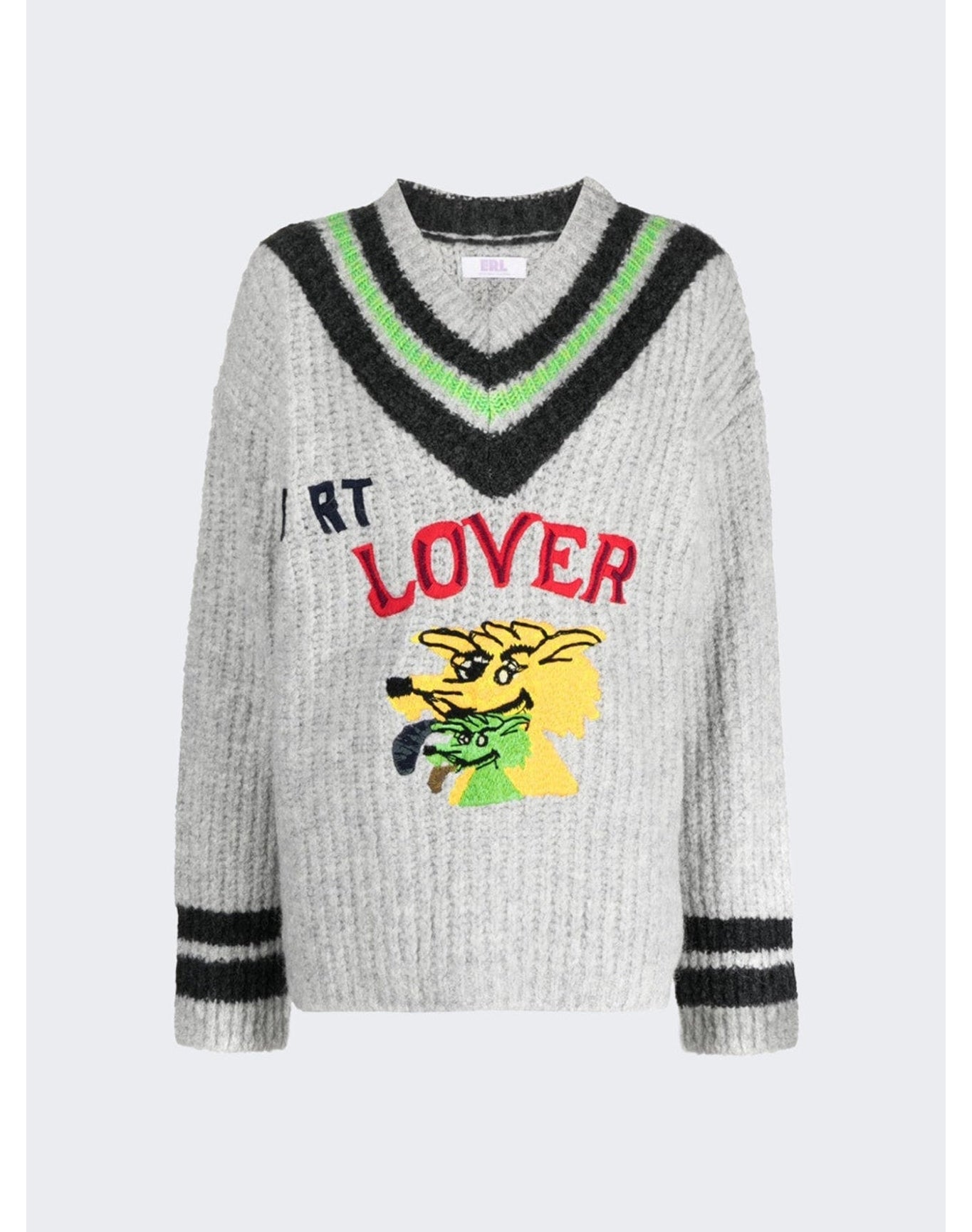 ERL | Men | Hurt Lover Varsity Knit | Grey