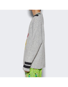 ERL | Men | Hurt Lover Varsity Knit | Grey