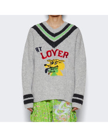 ERL | Men | Hurt Lover Varsity Knit | Grey