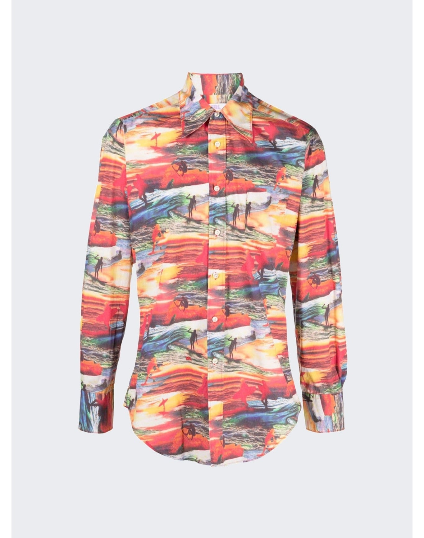 ERL | Men | Printed Woven Shirt | Red Sunset
