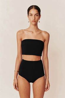 Knit High Waisted Brief | Black