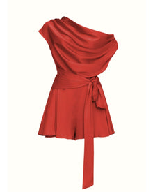 Edah Romper | Red Coral