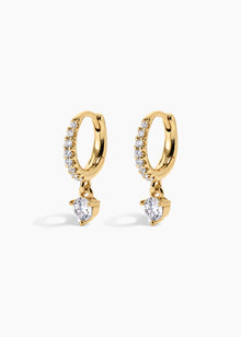 Wesley Earrings | Clear Crystal | 14K Gold Plated
