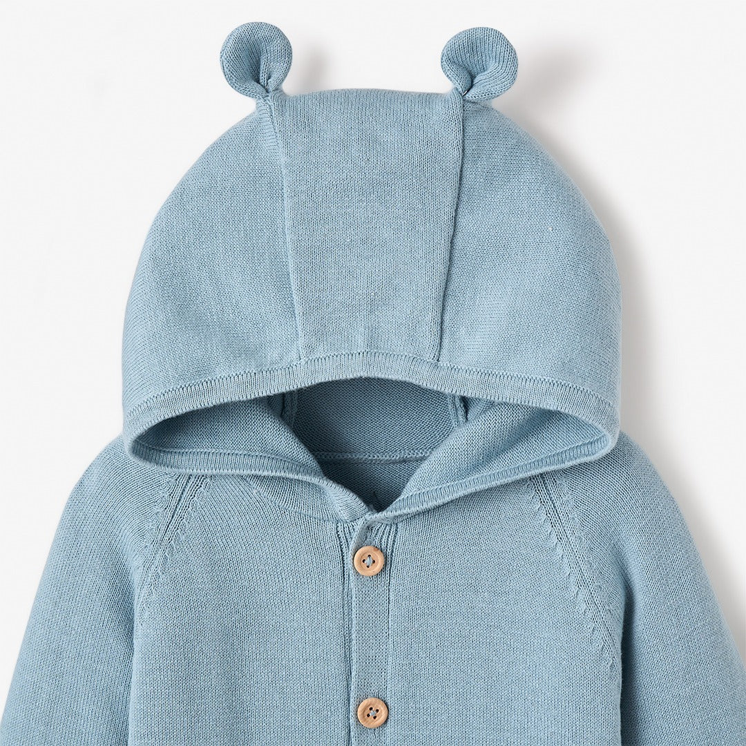 Boys | Hooded Knit Jumpsuit | Blue