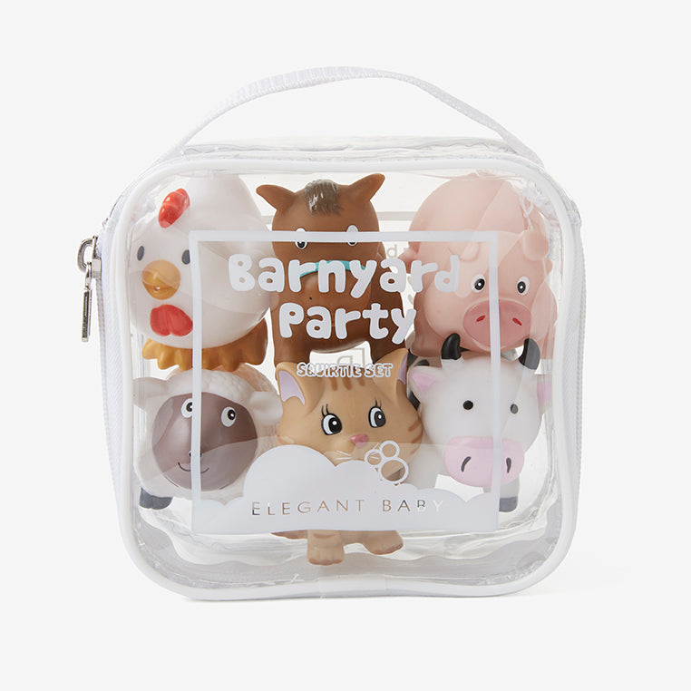 Unisex | Barnyard Party Squirtie Baby Bath Toys | Multi