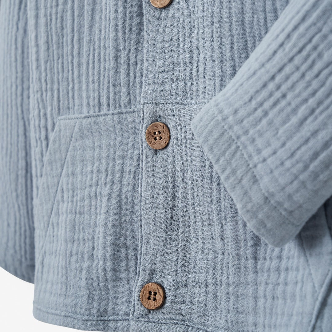 Boys | Ocean Adventure Organic Muslin Short & Hoodie Set | Blue