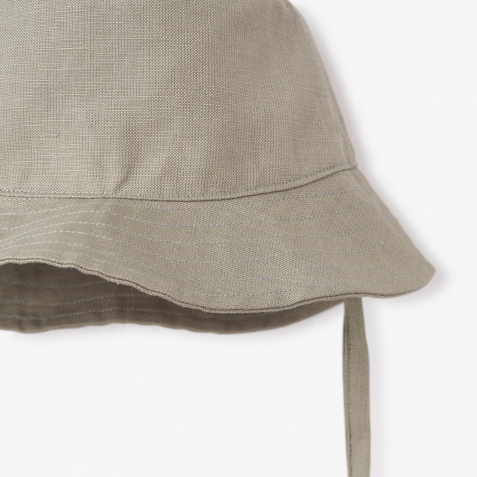 Unisex | Olive Green Linen Bucket Hat | Olive Green