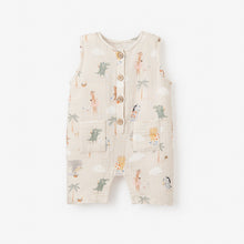 Boys | Seaside Safari Organic Muslin Shortall | Wheat