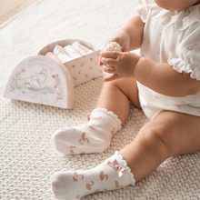 Girls | Swan Non-Slip Baby Socks 6 PK | Pink