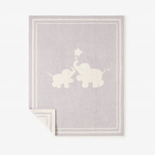 Unisex | Elephant Feather Knit Baby Blanket | Gray