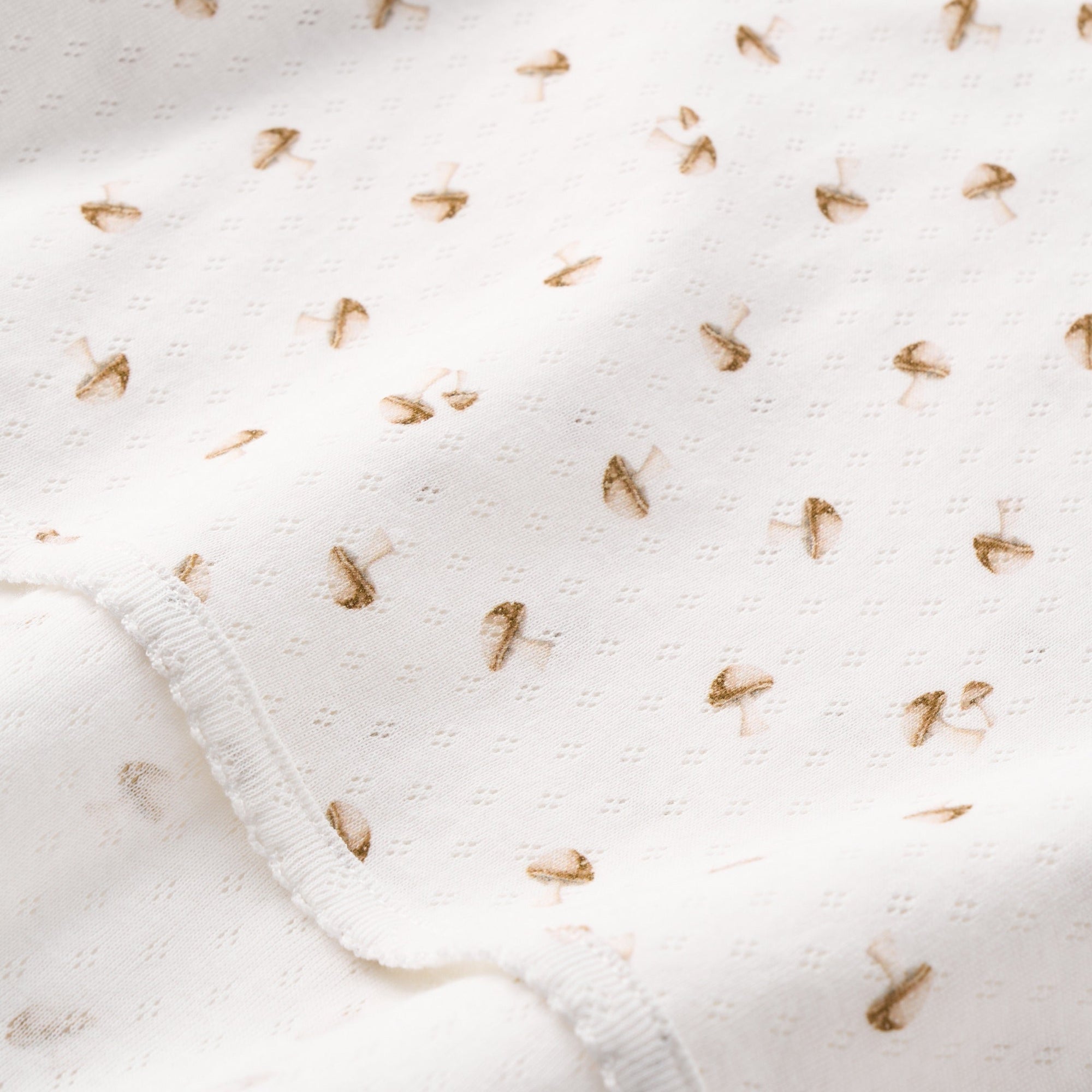 Girls | Forest Forager Organic Cotton Pointelle Baby Blanket | White
