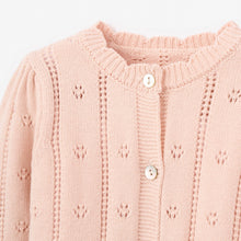 Girls | Pointelle Knit Baby Cardigan | Pink