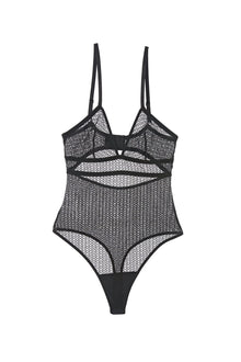 Honeycomb Soft Cup Bodysuit | Black