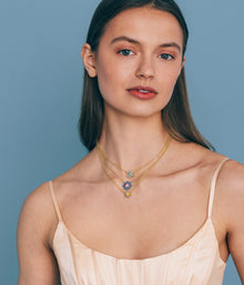 Emeline Flower Necklace in Lavender - Loren Hope