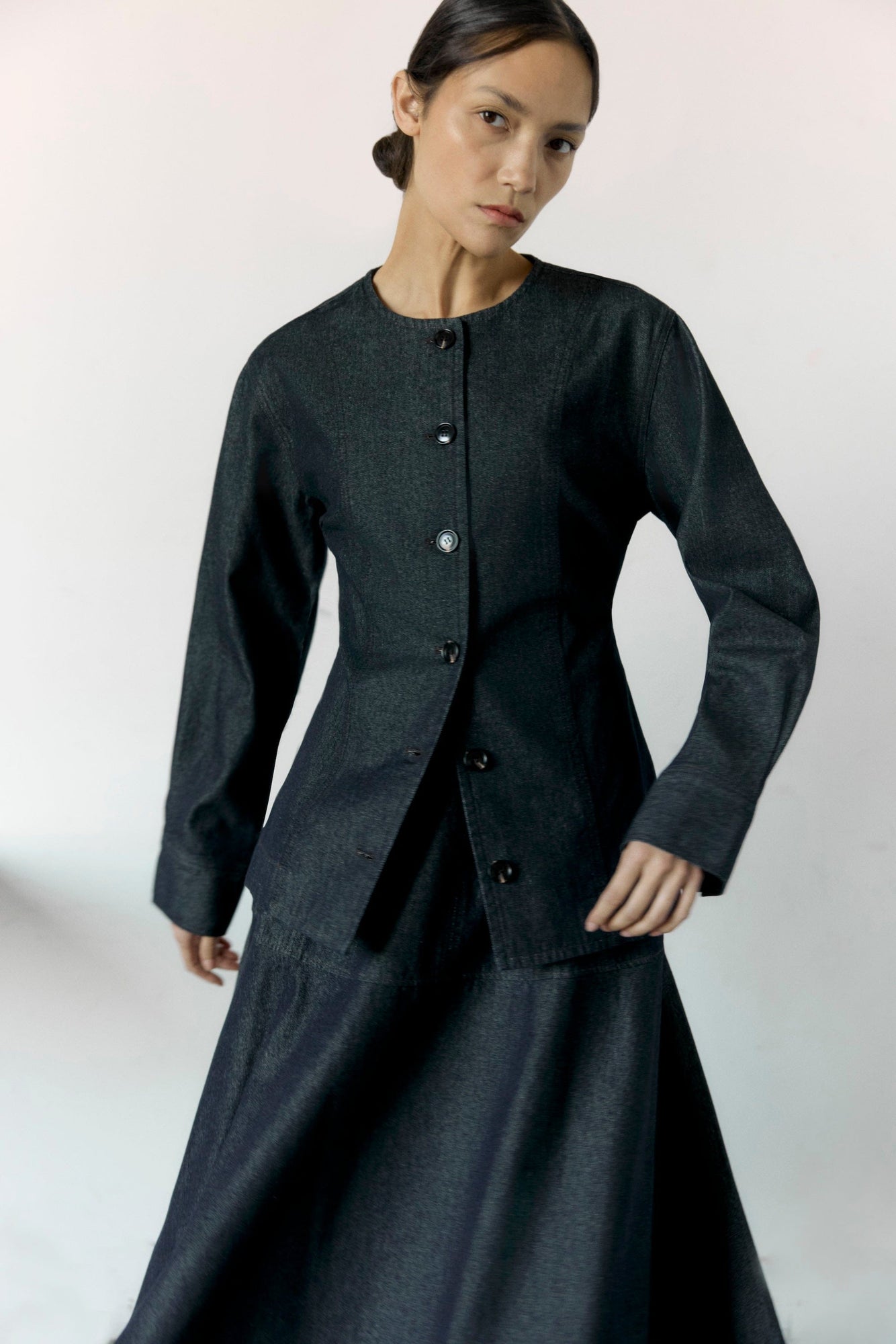 Charlotte | Emerson Cinch-Waist Denim Jacket in Size Small
