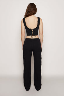 Womens | Crepe Bustier Top | Black