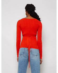 Ester Manas | Women | Long-sleeve Peephole Top | Red