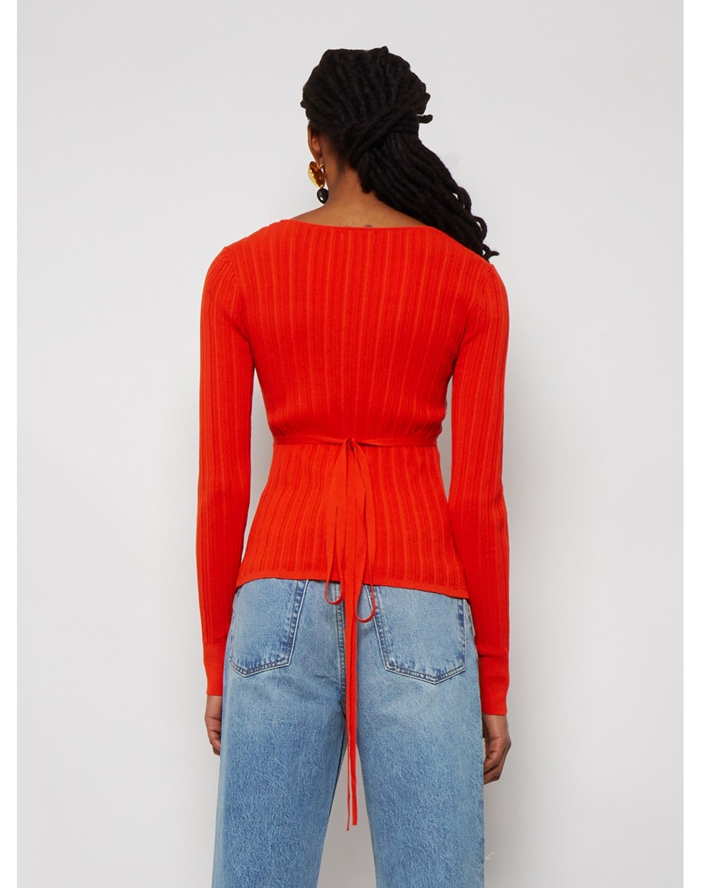 Ester Manas | Women | Long-sleeve Peephole Top | Red