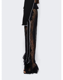 Ester Manas | Women | Mermaid Lace Ruffled Pants | Black