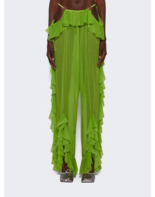 Ester Manas | Women | Mermaid Ruffled Pant | Pistachio