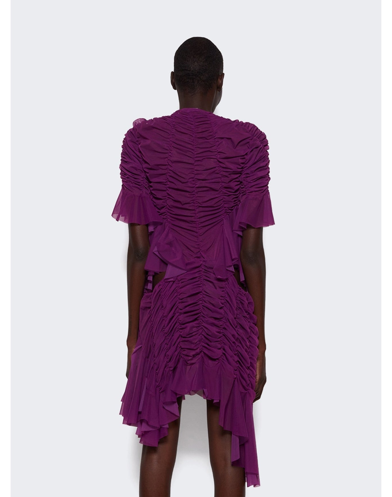 Ester Manas | Women | Mini Ruched Cut Out Dress | Burgundy