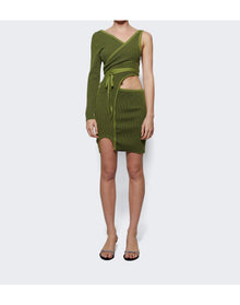 Ester Manas | Women | Short Asymmetric Wrap Knit | Forrest