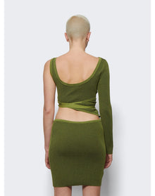 Ester Manas | Women | Short Asymmetric Wrap Knit | Forrest