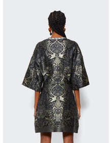 Etro | Women | Jacquard Dress With Mythological Floral Designs | Nero Black