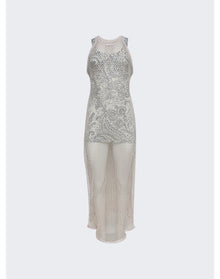 Etro | Women | Knitted Mesh Dress | Off White x Blue